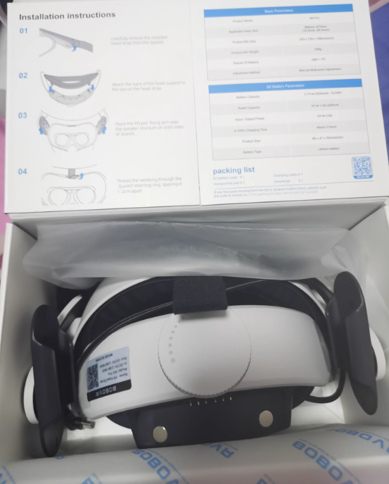 Head Strap With Battery Pack Vr Elite - Compatible with Meta Quest 3S Magnetic