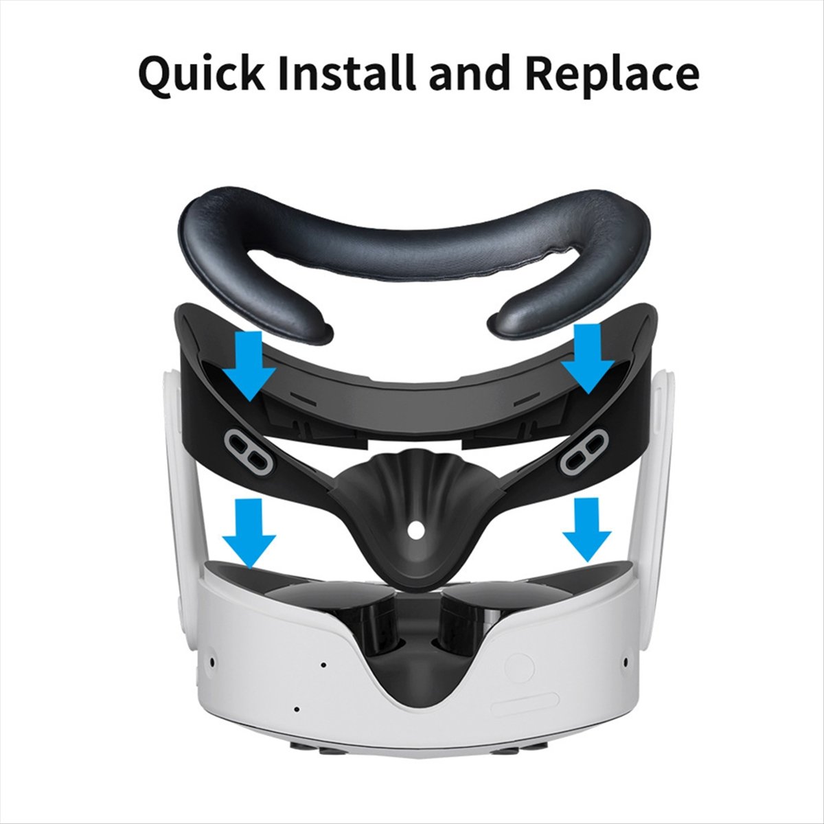 Vr Facial Interface Foam Pad Leather - *A14E Comfortable Adjustable Facial Replacement PU