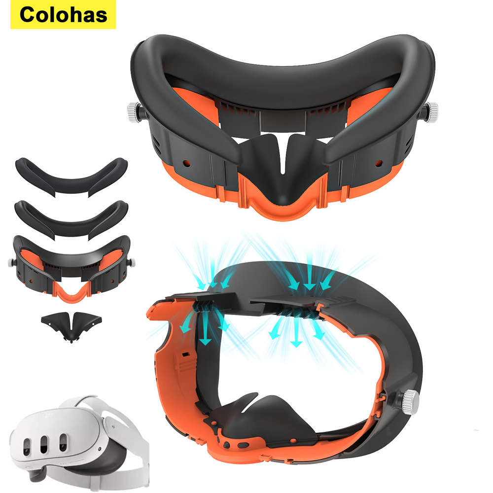 Vr Facial Interface Foam Pad Leather - Adjustable Facial Replacement PU Leather Foam
