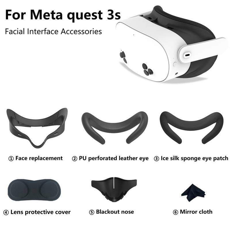 6pcs Face Cover For Meta Quest - đánh giá và giá Vr Facial Interface Foam Pad Leather