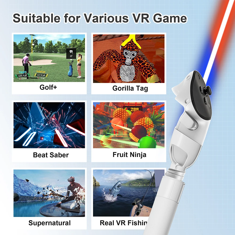 VR Controller Extension Grips  - đánh giá và giá Vr Golf Club Handle Grip Accessory