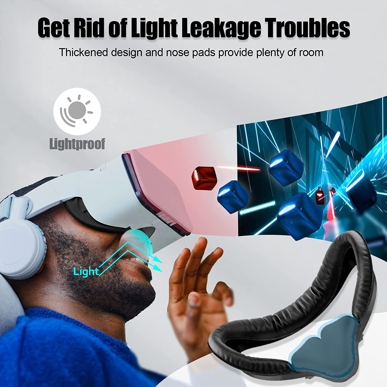Hanpusen Face Cushion Pad for  - đánh giá và giá Vr Facial Interface Foam Pad Leather