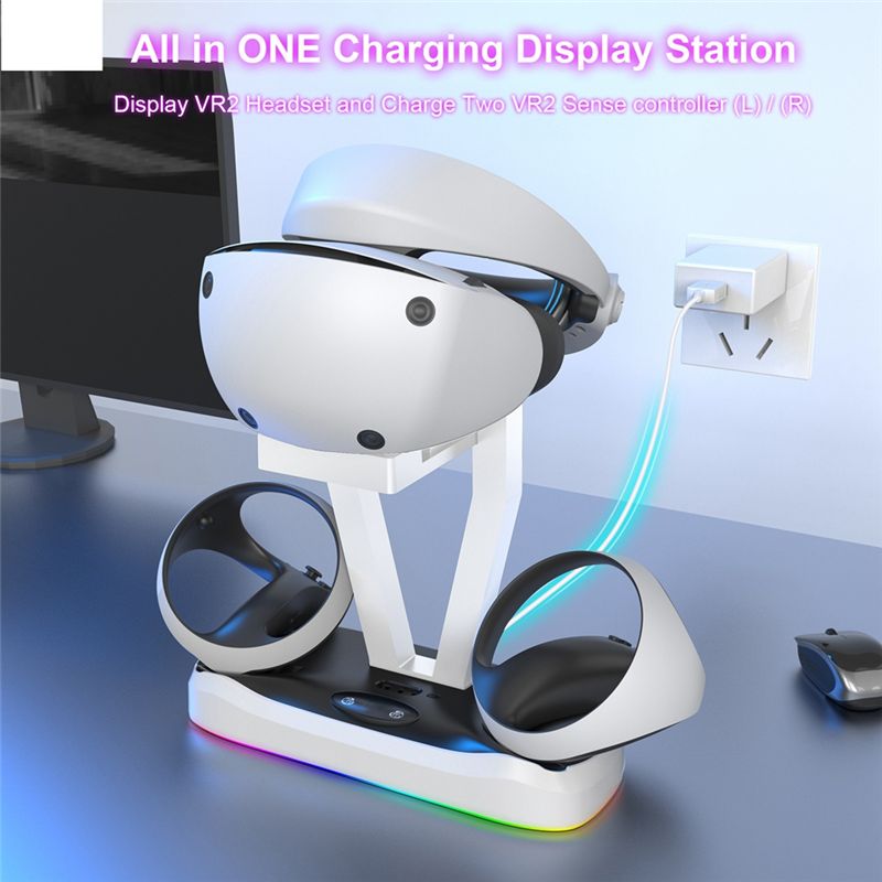 【Charger】 For PS VR2 Dual Cont - đánh giá và giá Vr Charging Dock Stand Dual Controller