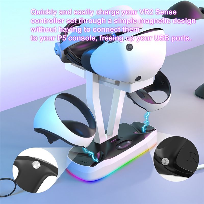 【Charger】 For PS VR2 Dual Cont - đánh giá và giá Vr Charging Dock Stand Dual Controller